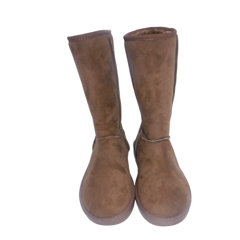 Sheeps Australia Women Brown Faux Fur Lined‎ Tall Winter Boots Chestnut Size 9